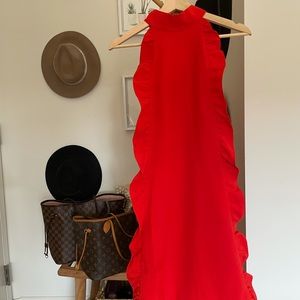 Ted Baker Red Frill Dress
